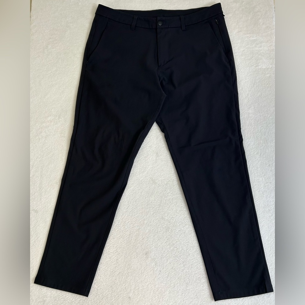 Lululemon Mens Pants Size 36x29 Black Commission Chino Slim Fit Stretch Comfort